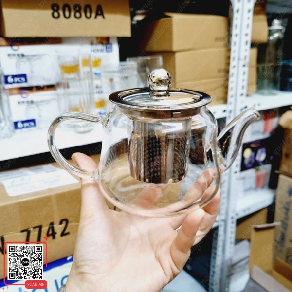 Ấm Pha Trà Thủy Tinh Có Lõi Lọc Trà 5 Bình pha trà làm quà tặng nữ công nhân