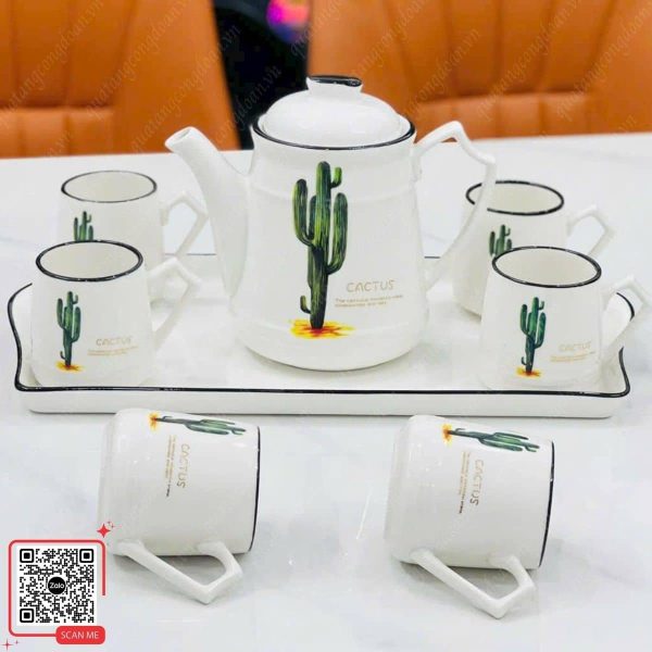 Bộ Bình Cốc Sứ Quà Tặng 20/10 Giá Rẻ 6 Bình cốc sứ giá rẻ quà 20/10 cho công nhân công đoàn