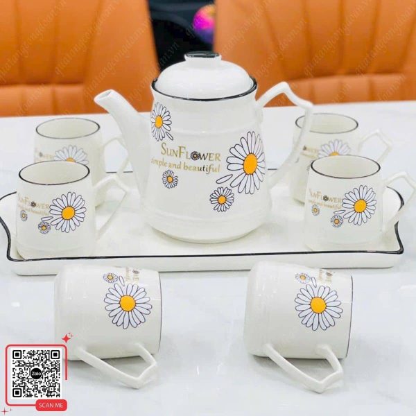 Bộ Bình Cốc Sứ Quà Tặng 20/10 Giá Rẻ 5 Bình cốc sứ quà 20/10 cho nữ công nhân