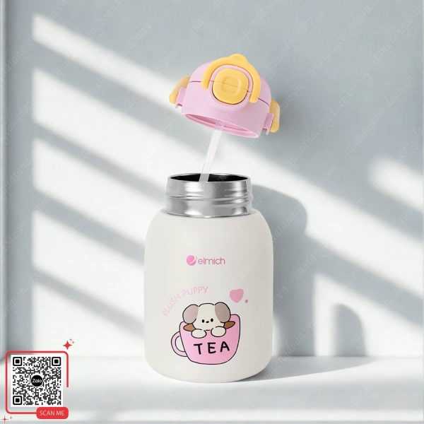 Bình Giữ Nhiệt Cho Bé Họa Tiết Dễ Thương 8 Bình giữ nhiệt cho trẻ em có ống hút