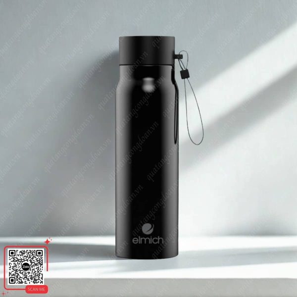 Bình Giữ Nhiệt Elmich In Logo Trường Đại Học RMIT 5 Bình giữ nhiệt Elmich 500ml màu đen