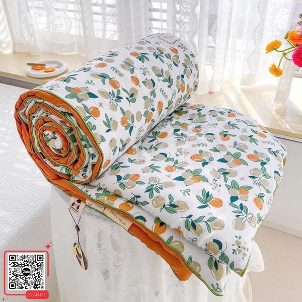 Chăn Hè Thêu Logo Công Đoàn 5 chan cotton qua tang thiet thuc cho cong nhan
