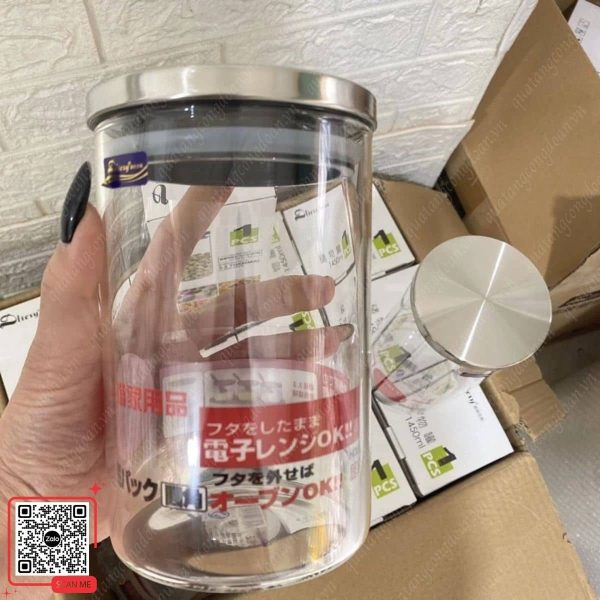Lọ Gia Vị Thuỷ Tinh Hình Trụ Đứng - Quà Tặng Công Đoàn Giá Rẻ 4 hu dung gia vi in logo cong doan