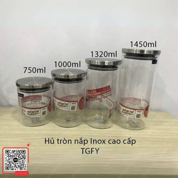 Lọ Gia Vị Thuỷ Tinh Hình Trụ Đứng - Quà Tặng Công Đoàn Giá Rẻ 7 Hũ đựng gia vị làm quà tặng công đoàn