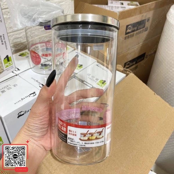 Lọ Gia Vị Thuỷ Tinh Hình Trụ Đứng - Quà Tặng Công Đoàn Giá Rẻ 5 hu dung gia vi qua tang su kien cong doan