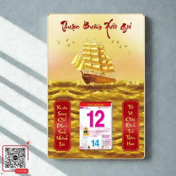 Lịch Tết Treo Tường 5 Lịch tết 2026 in logo công ty