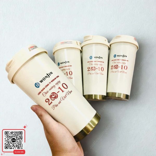 Ly Giữ Nhiệt Quà Tặng 20/10 Cho Công Nhân Nữ 5 Ly giữ nhiệt 20/10 in logo công đoàn Wonjin Vina