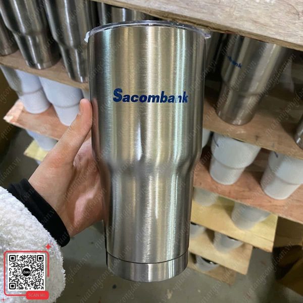 Ly Giữ Nhiệt In Logo Sacombank 5 Ly giữ nhiệt in logo Sacombank màu silver