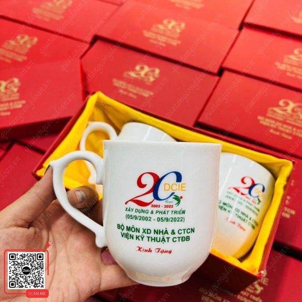 Ly Sứ In Hình Theo Yêu Cầu 5 Ly sứ kỷ niệm 20 năm thành lập công ty