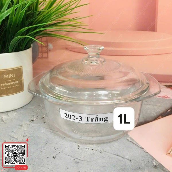 Nồi Thủy Tinh In Logo - Quà Tặng Công Nhân Viên Giá Rẻ 4 Nồi thủy tinh 1l tặng công nhân