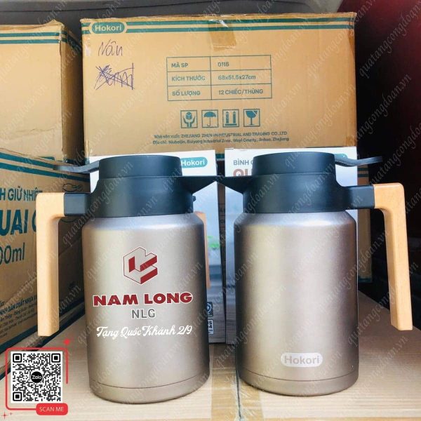 Phích Giữ Nhiệt Quà Tặng 2/9 Cho Công Nhân 5 Phích giữ nhiệt quà tặng 2/9 in logo công đoàn Nam Long