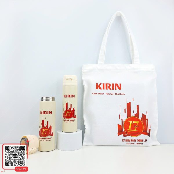 Set Quà Tặng Bình/Ly Giữ Nhiệt & Túi Canvas 5 Quà tặng 8/3 giá rẻ bình giữ nhiệt và túi canvas
