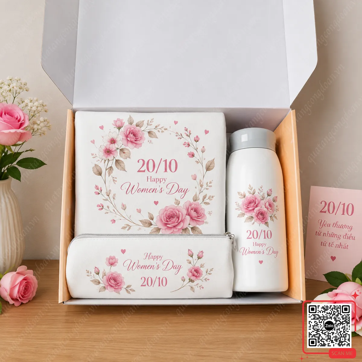 Top 7+ Set Quà Tặng 20/10 Cho Công Nhân, Nhân Viên Đẹp, Ý Nghĩa & Giá Xưởng 34 Set bình giữ nhiệt túi canvas Công đoàn 20/10