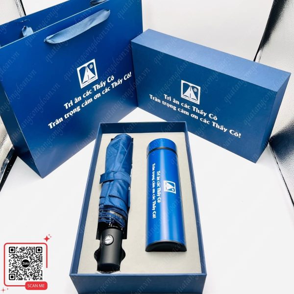 Set Quà Tặng Bình Giữ Nhiệt & Ô Cầm Tay 4 Set quà tặng 20 11 tri ân thầy cô