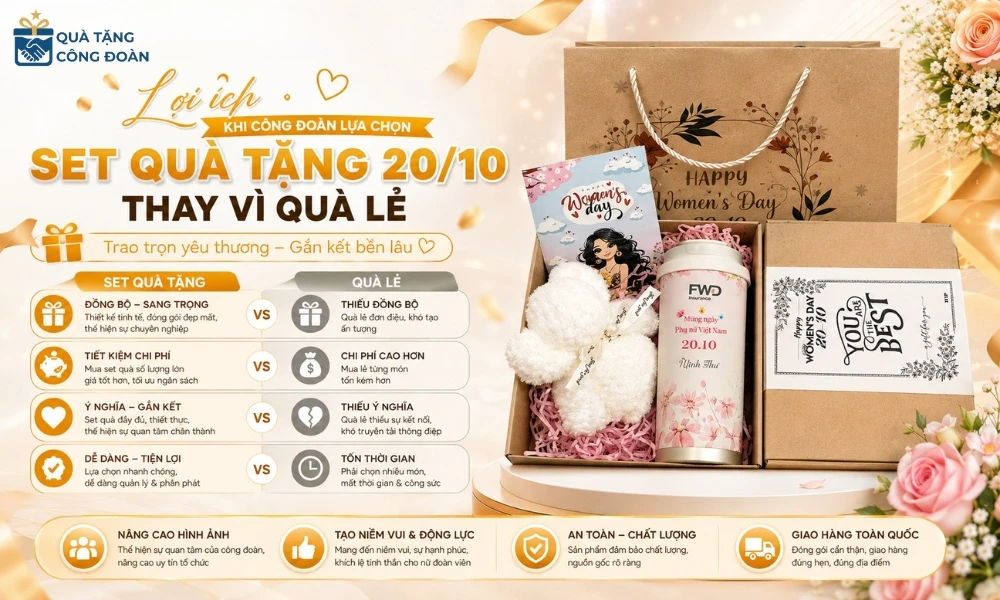 Top 7+ Set Quà Tặng 20/10 Cho Công Nhân, Nhân Viên Đẹp, Ý Nghĩa & Giá Xưởng 61 Lợi ích khi chọn set quà tặng 20/10