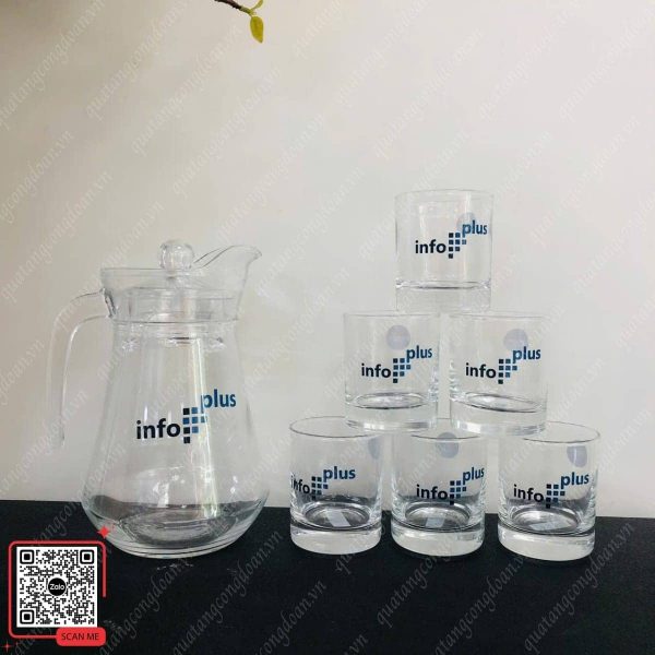 Bình Cốc Thủy Tinh In Logo Công Ty Info Plus 4 xưởng sản xuất bình cốc thủy tinh in logo công ty