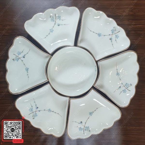 Bộ Bát Đĩa Hoa Mặt Trời 8 Bộ bát đĩa hoa mặt trời giá rẻ