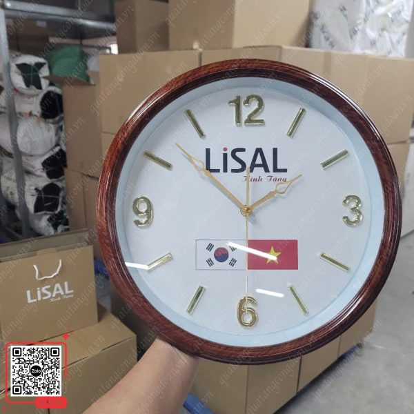 Đồng Hồ Treo Tường In Hình Theo Yêu Cầu 5 Đồng hồ treo tường vành nhựa giả gỗ