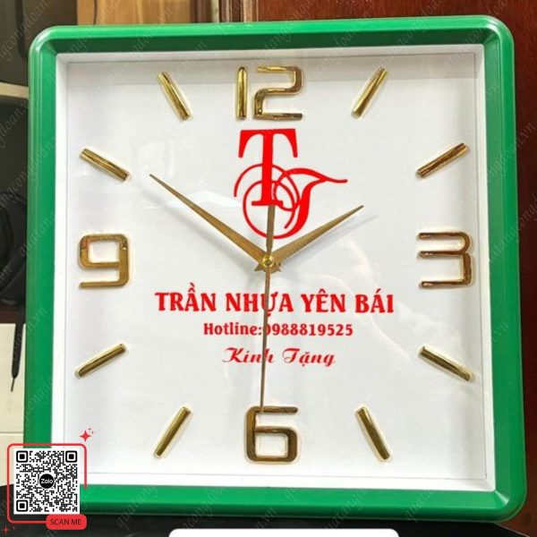 Đồng Hồ Treo Tường Hình Vuông 4 Đồng hồ treo tường hình vuông công ty Trần nhựa Yên Bái