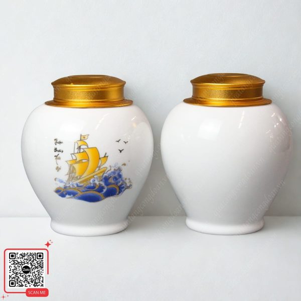 Hũ Đựng Trà Thuận Buồm Xuôi Gió 5 Hũ đựng trà thuận buồm xuôi gió làm quà tặng
