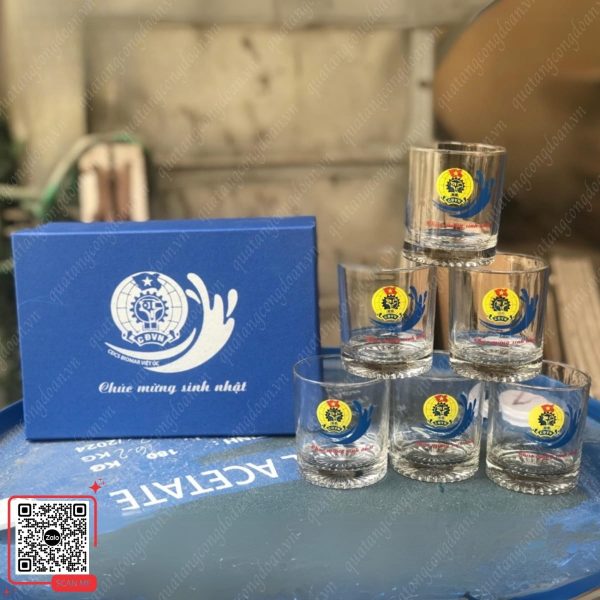 Bộ Cốc Thủy Tinh Quà Tặng Sinh Nhật Công Nhân CĐCS Biomar Việt Úc 5 Bộ cốc thủy tinh làm quà tặng sinh nhật công nhân công đoàn
