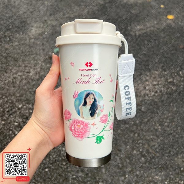 Ly Giữ Nhiệt In Hình Ảnh Làm Quà Tặng 8/3 5 Cốc giữ nhiệt in ảnh cá nhân
