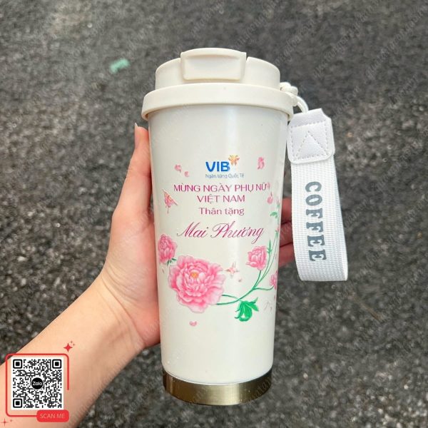 Ly Giữ Nhiệt In Hình Ảnh Làm Quà Tặng 8/3 4 Cốc giữ nhiệt in tên quà tặng 8/3 giá rẻ