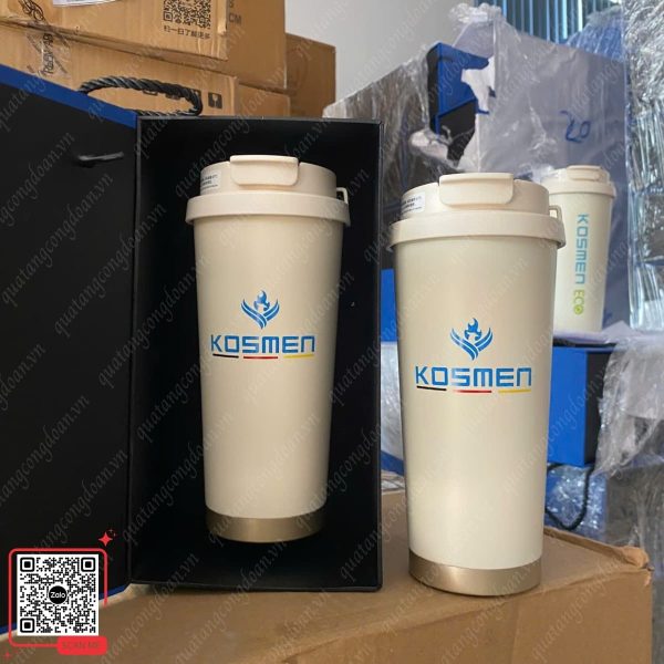 Ly Giữ Nhiệt In Logo Công Ty Kosmen 6 Cốc giữ nhiệt làm quà tặng in logo Kosmen