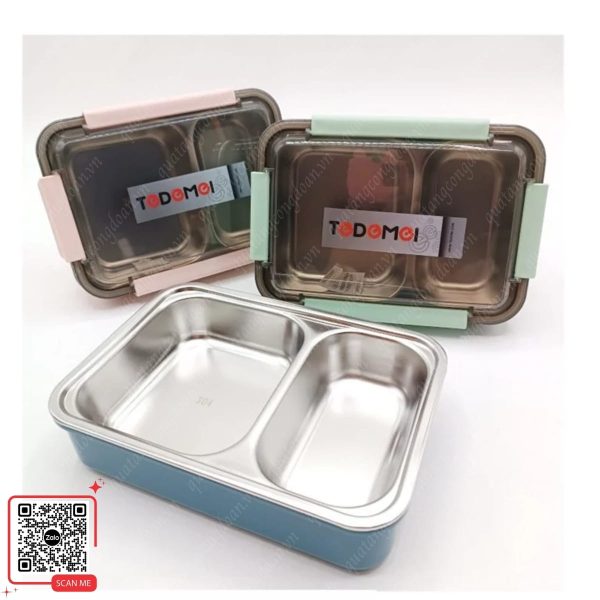 Hộp Đựng Cơm Giữ Nhiệt Giá Rẻ 2 Ngăn Bằng Thép Không Gỉ 6 hop com giu nhiet 2 ngan in logo doanh nghiep