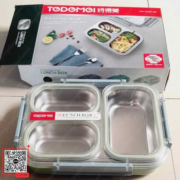 Hộp Đựng Cơm Inox 3 Ngăn Dung Tích 1200ml 5 hop dung com inox 3 ngan gia re