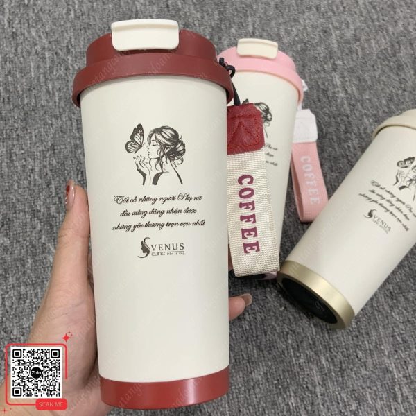 Ly Giữ Nhiệt In Logo Venus - In Thông Tin Theo Yêu Cầu 5 Ly giữ nhiệt 8-3 cho nhân viên nữ