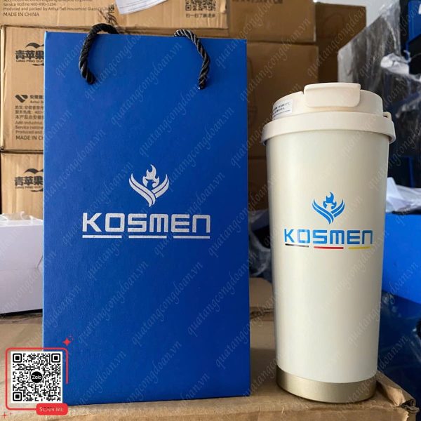 Ly Giữ Nhiệt In Logo Công Ty Kosmen 4 Ly giữ nhiệt quà tặng công ty Kosmen
