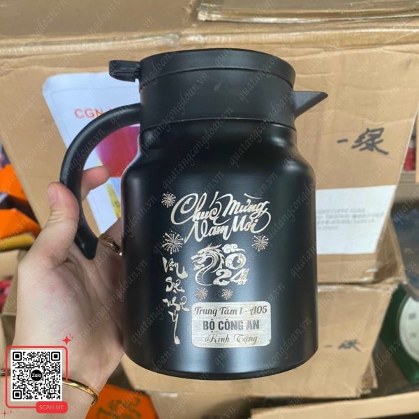 Phích Pha Trà Inox 316 Dung Tích 1L 12 Phích pha trà quà tết cho công nhân