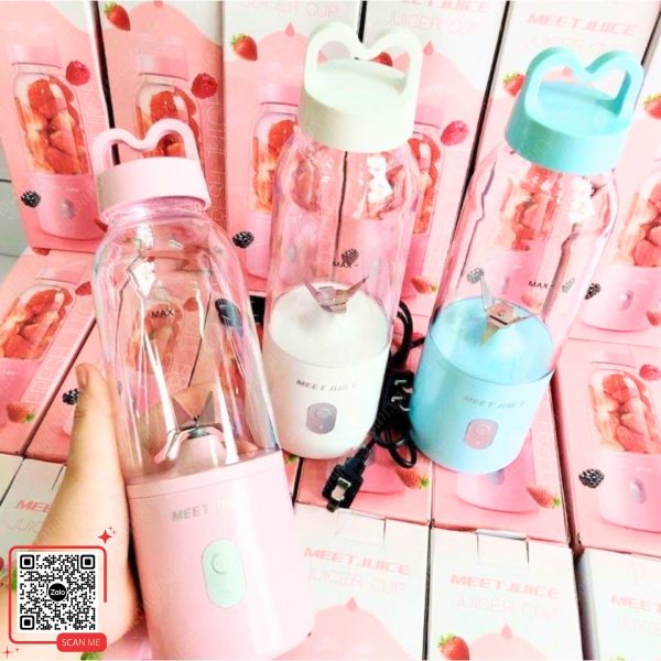 Máy Xay Sinh Tố Cầm Tay Meet Juice 500ml 7 may xay cam tay mau hong cong doan gia re