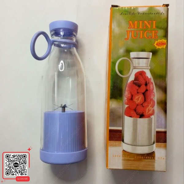 Máy Xay Cầm Tay Giá Rẻ Làm Quà Tết Dương Lịch 2026 6 Máy xay sinh tố mini 420ml màu tím