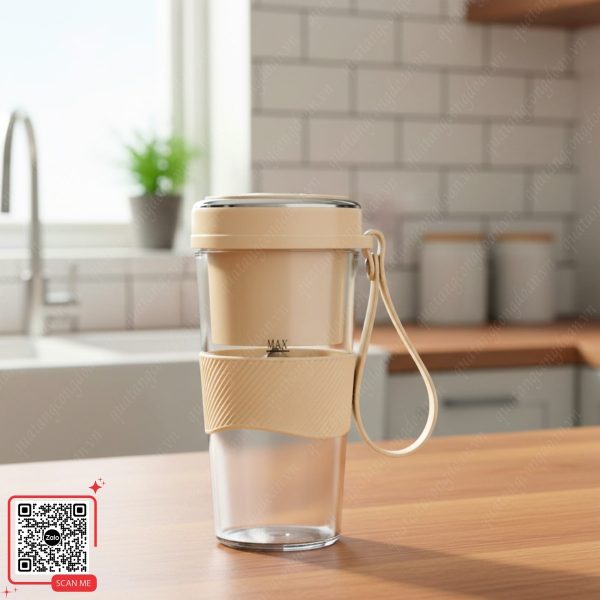 Máy Xay Sinh Tố Cầm Tay Elmich 8 Máy xay cầm tay Elmich màu be