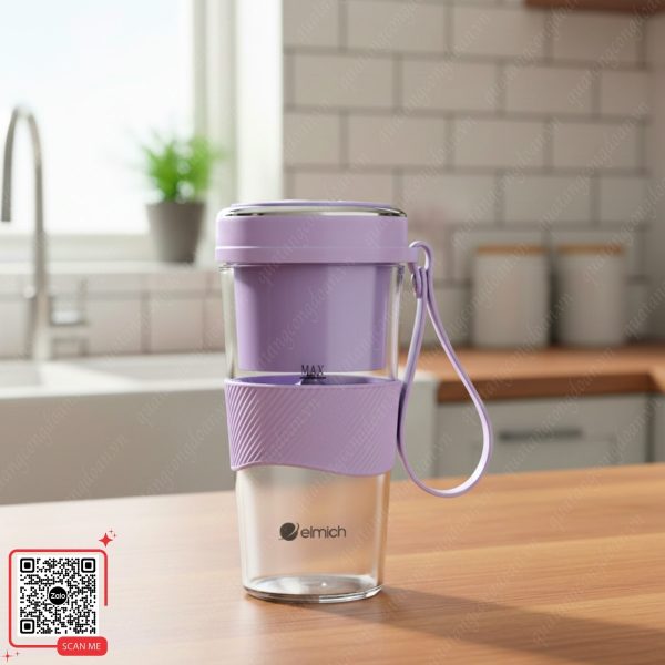 Máy Xay Sinh Tố Cầm Tay Elmich 7 Máy xay cầm tay Elmich màu tím