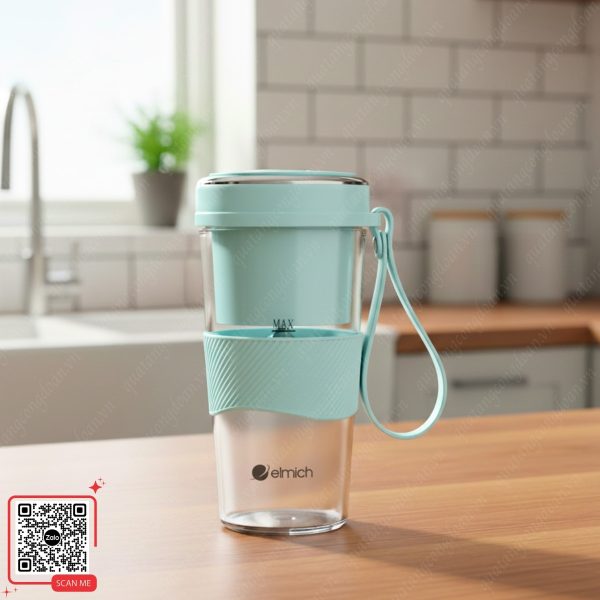 Máy Xay Sinh Tố Cầm Tay Elmich 4 Máy xay cầm tay Elmich màu xanh ngọc