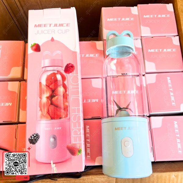 Máy Xay Sinh Tố Cầm Tay Meet Juice 500ml 5 may xay sinh to cam tay mau xanh duong cong doan