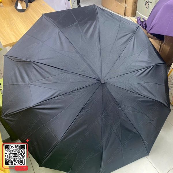 Ô Cầm Tay In Logo Đại Hội Công Đoàn 8 Ô cầm tay 10 nan màu đỏ đen