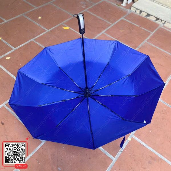 Ô Cầm Tay In Logo Đại Hội Công Đoàn 5 Ô cầm tay 10 nan màu xanh