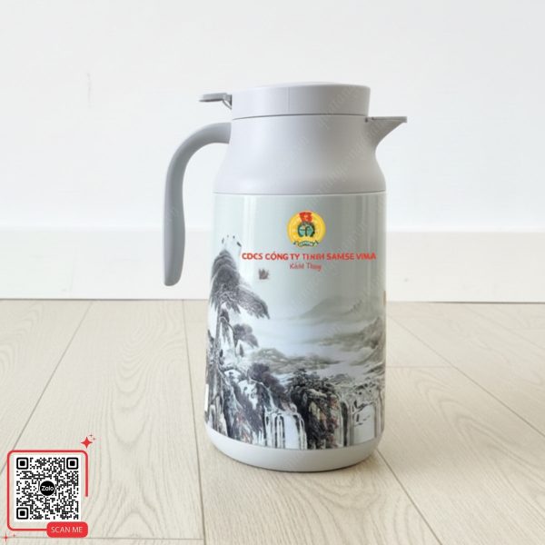 Phích Giữ Nhiệt Rạng Đông 1,5L In Logo Công Đoàn 4 Phích nước Rạng Đông in logo công đoàn