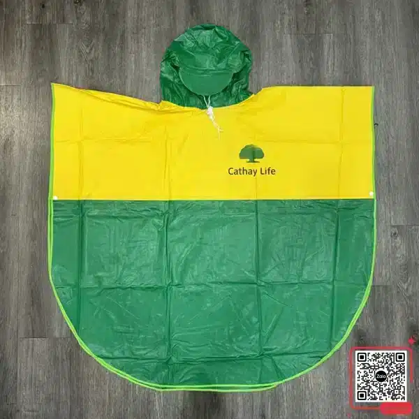 Áo Mưa Trẻ Em In Logo Cathay Life 3 Áo mưa cánh dơi cho bé in logo cathay life