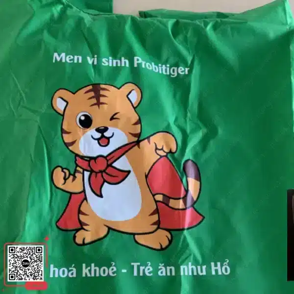 Áo Mưa Cánh Dơi Trẻ Em In Logo Men Vi Sinh Probitiger 7 Áo mưa trẻ em in slogan tiêu hóa khỏe