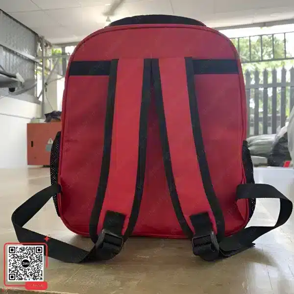 Balo In Logo Công Đoàn Gold Century Garment 5 Balo học sinh phối màu đỏ vàng in logo Công đoàn