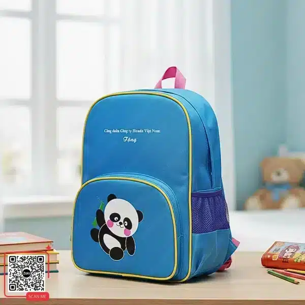 Balo Học Sinh In Logo Công Đoàn Honda Việt Nam 5 Balo học sinh quà 1/6 cho con em công nhân