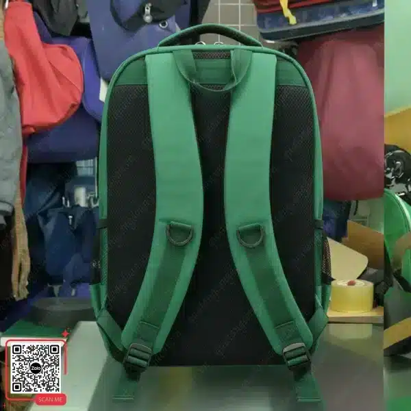 Balo In Logo Công Đoàn Compal Tặng 1/6 Cho Con Em CNV 6 Balo trẻ em màu xanh lá in logo công đoàn Compal