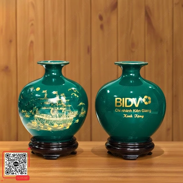 Bình Hút Lộc In Logo Ngân Hàng BIDV Chi Nhánh Kiên Giang 5 Bình hút lộc BIDV Kiên Giang họa tiết thuận buồm xuôi gió
