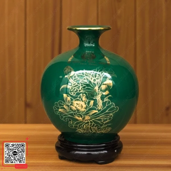 Bình Hút Lộc Đại Hội Công Đoàn Công An Đông Anh 3 Bình hút lộc xanh lục bảo quà tặng công đoàn công an Đông Anh
