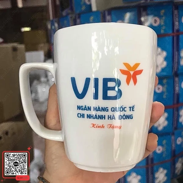 Ly Sứ Quà Tặng Ngân Hàng 8 ly sứ in logo BIDV